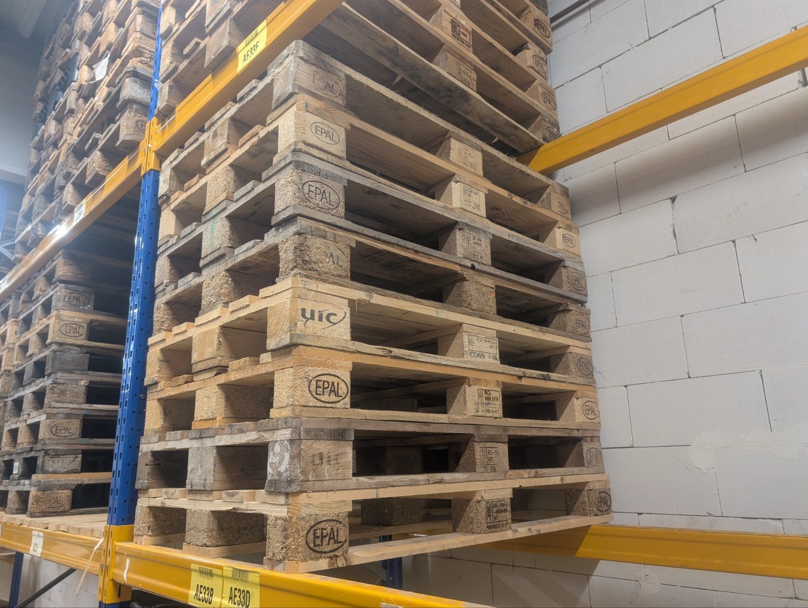 120 EURO EPAL PALLETS, Ophalen, Overige houtsoorten, Minder dan 200 cm, Pallet