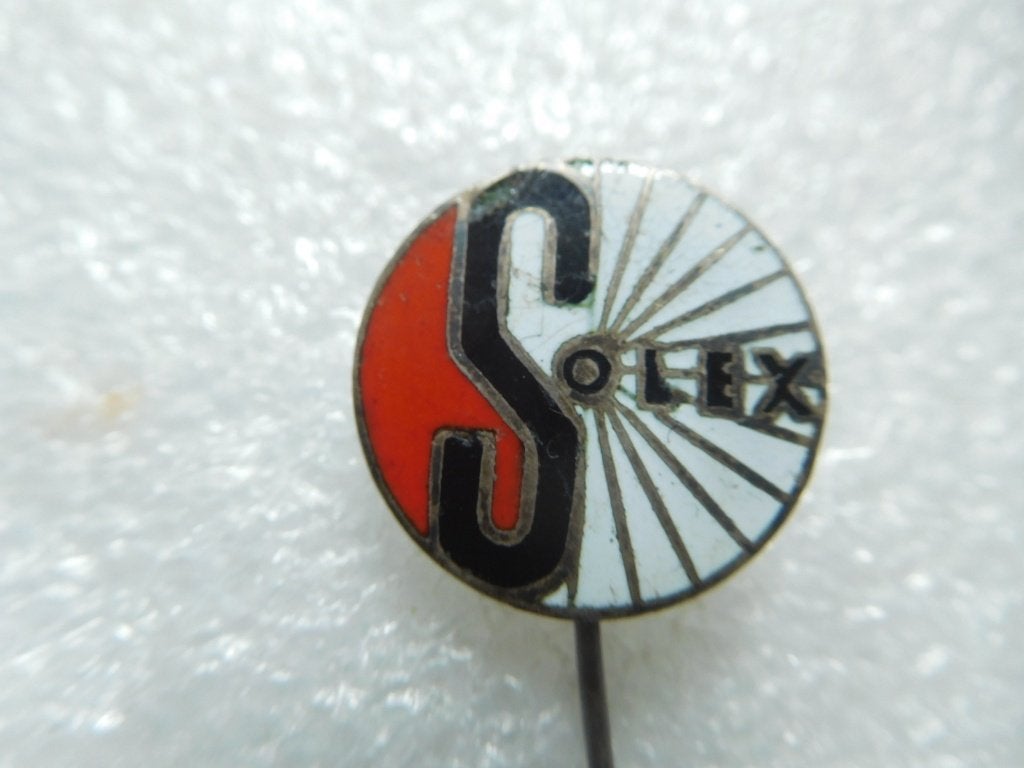 speldje SOLEX emaille  rond 17,5 mm, Verzamelen, Verzenden, Zo goed als nieuw, Overige onderwerpen