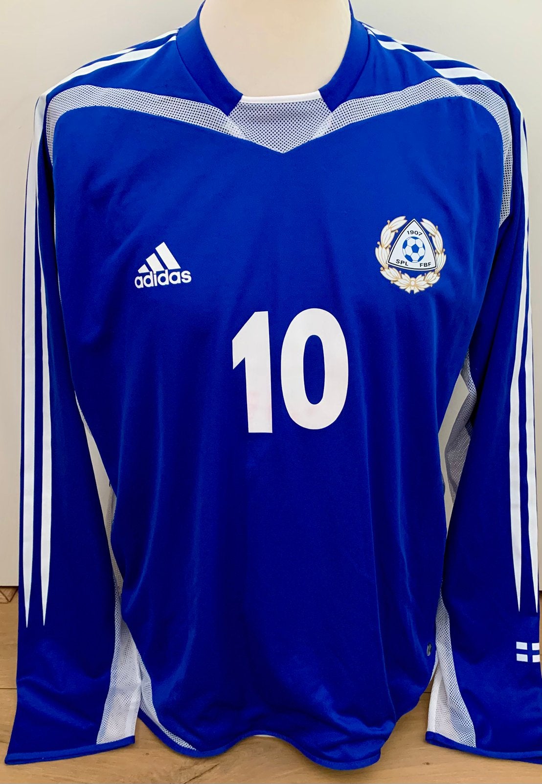 Wedstrijdshirt Jari Litmanen Finland MatchWorn Ajax, Maat XL, Ophalen of Verzenden, Zo goed als nieuw, Shirt