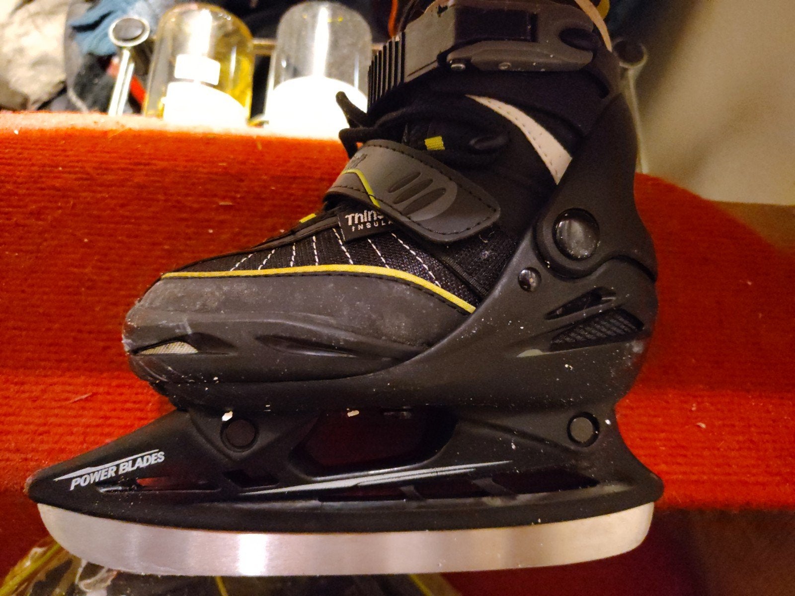 Zwarte verstelbare schaatsen 28-32 voor kinderen, Sport en Fitness, Ophalen of Verzenden, Gebruikt, IJshockeyschaatsen, Overige merken