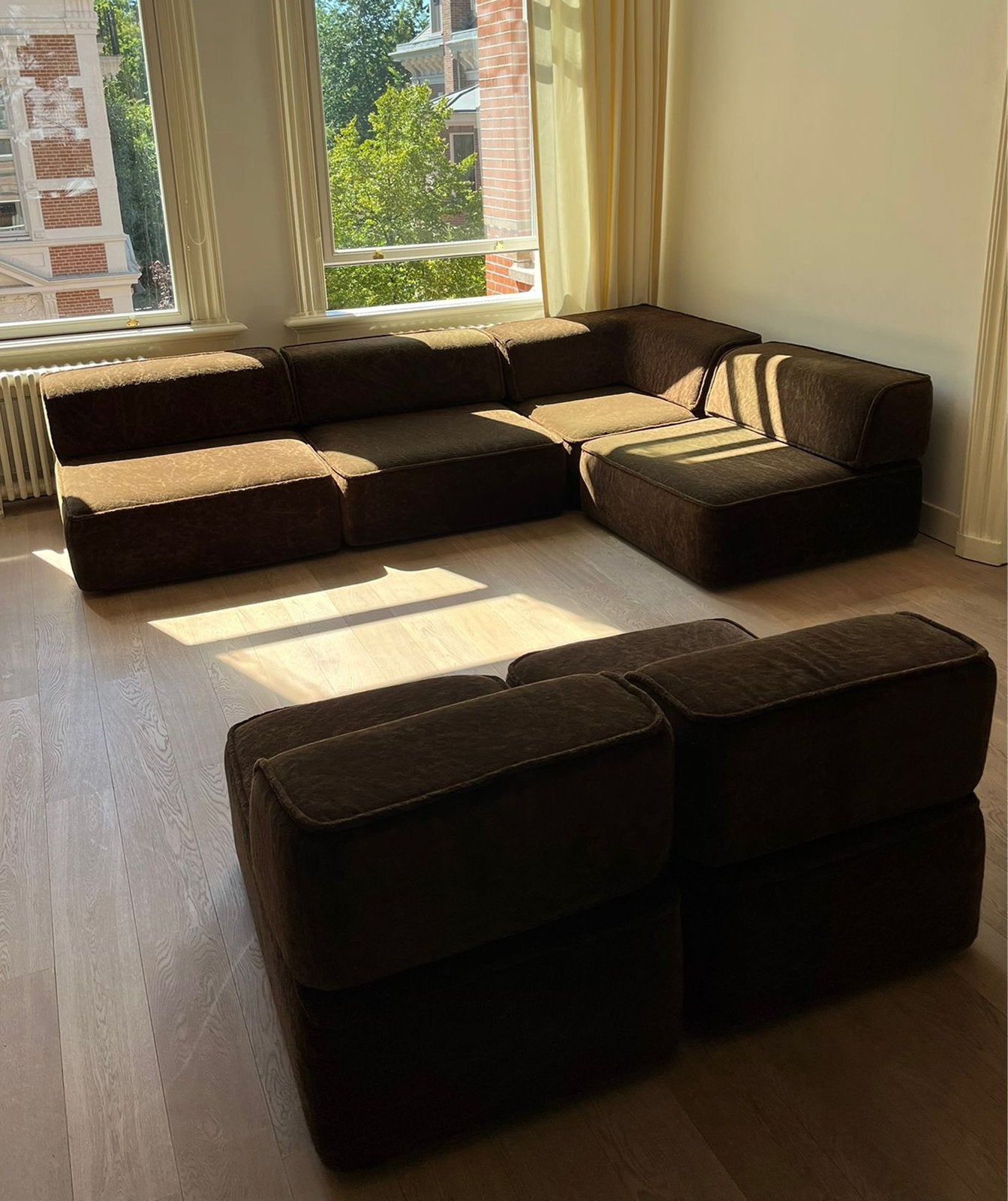 Large Vintage Modular Sofa – COR Trio Style – 6 Modules, Ophalen, Gebruikt, Stof