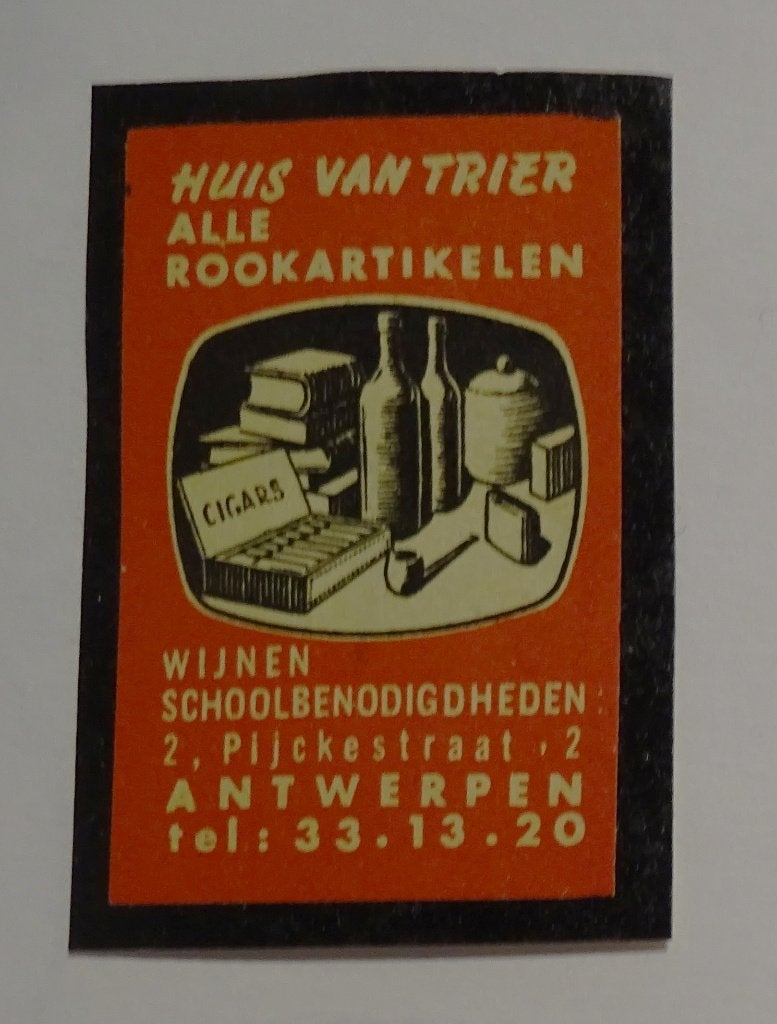 HUIS VAN TRIER  alle Rookartikelen    ANTWERPEN, Verzenden, Zo goed als nieuw, Luciferdoosjes of -merken