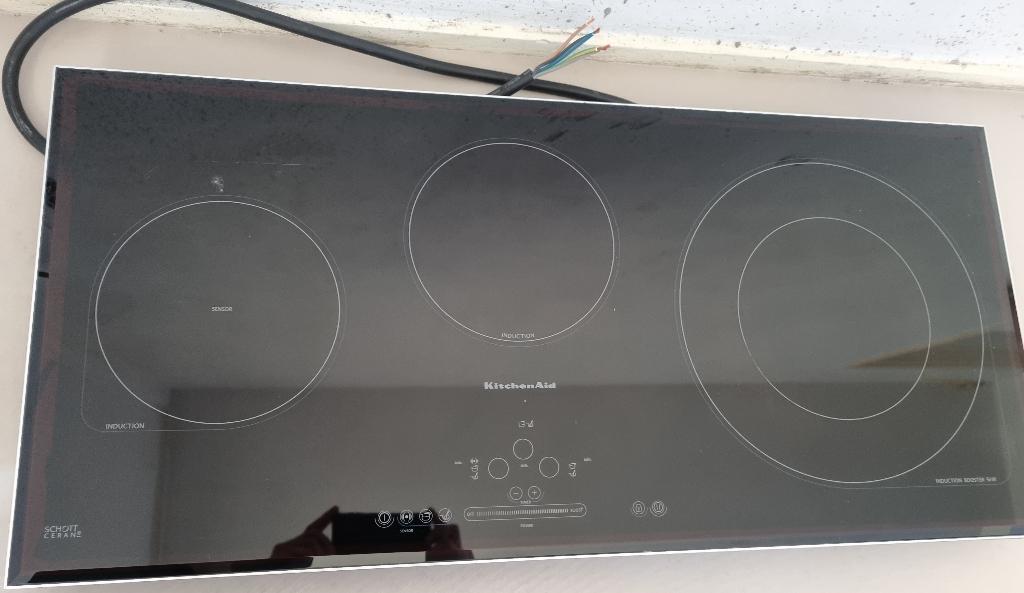 kookplaat 3 pit inductie kitchenaid EDPS-3700AB, Witgoed en Apparatuur, Kookplaten, Ophalen, Nieuw, 3 kookzones of minder, Inbouw