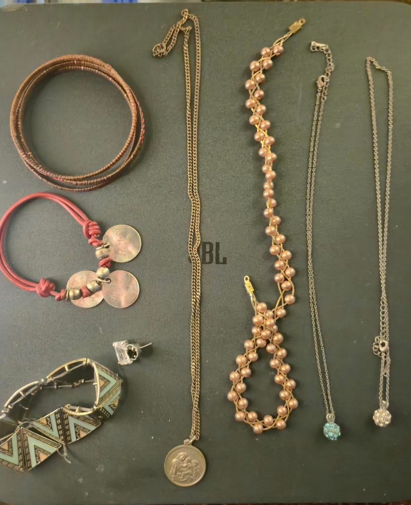 Juwelen Kettings Armbanden Sieraden, Ophalen of Verzenden, Zo goed als nieuw, Overige materialen, Met hanger