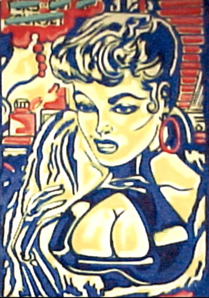 kunstkaart, Sexy Girl, Erik Schoffelen, Verzenden, 1980 tot heden, Ongelopen, Overige thema's