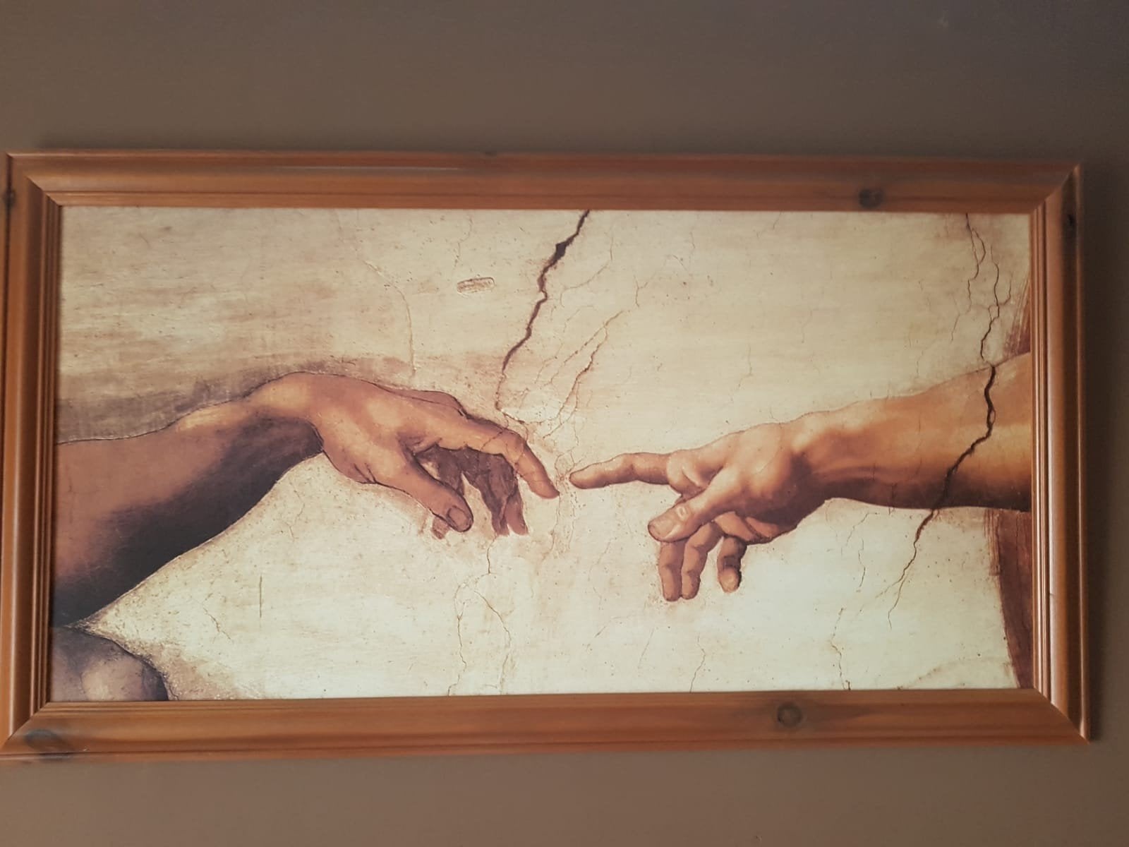 Reproductie: De Schepping van Adam - Michelangelo, Ophalen of Verzenden