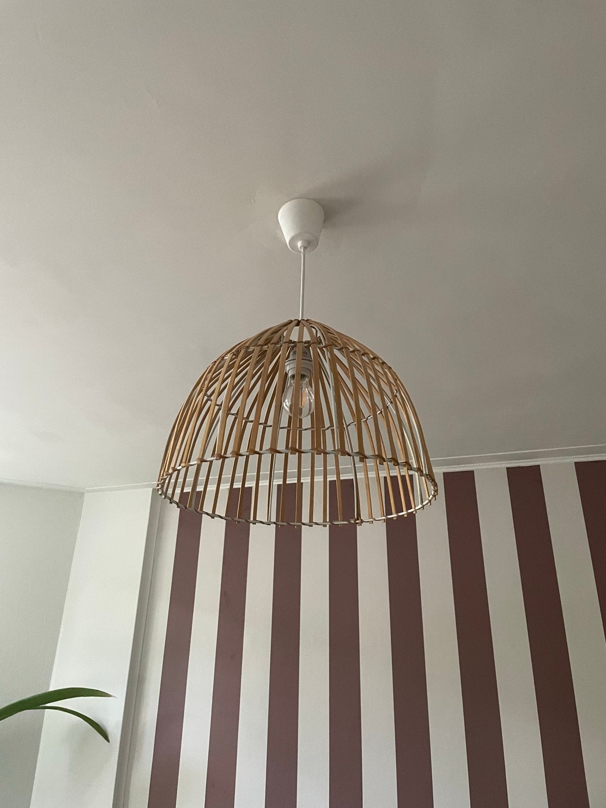 Bamboe hanglamp, Huis en Inrichting, Ophalen, Zo goed als nieuw, Overige materialen, Minder dan 50 cm