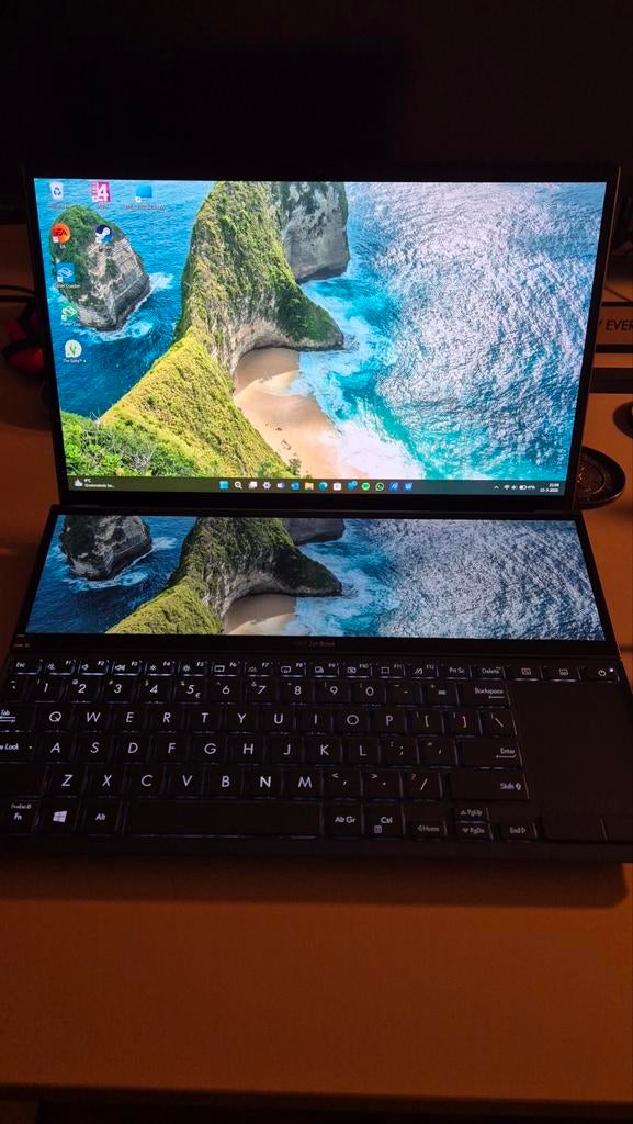 ASUS ZenBook Duo 14 UX482 - Dual Screen Laptop, 2 tot 3 Ghz, Qwerty, ASUS, Ophalen of Verzenden