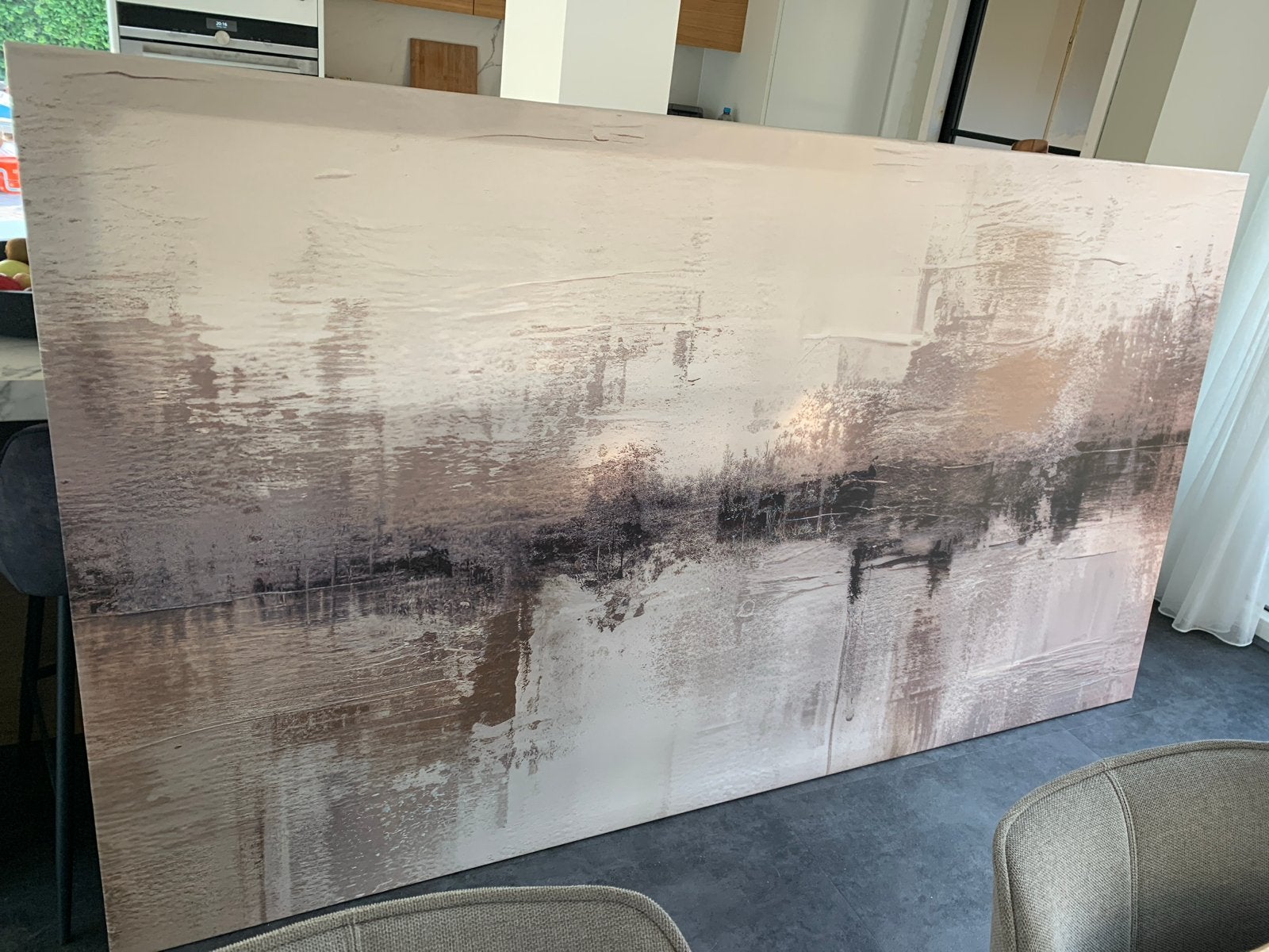 Groot Abstract Schilderij Canvas 250 x 140 cm, Ophalen