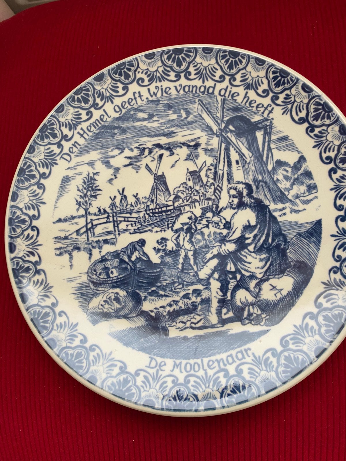 Delfs blauw bord, Antiek en Kunst, Ophalen