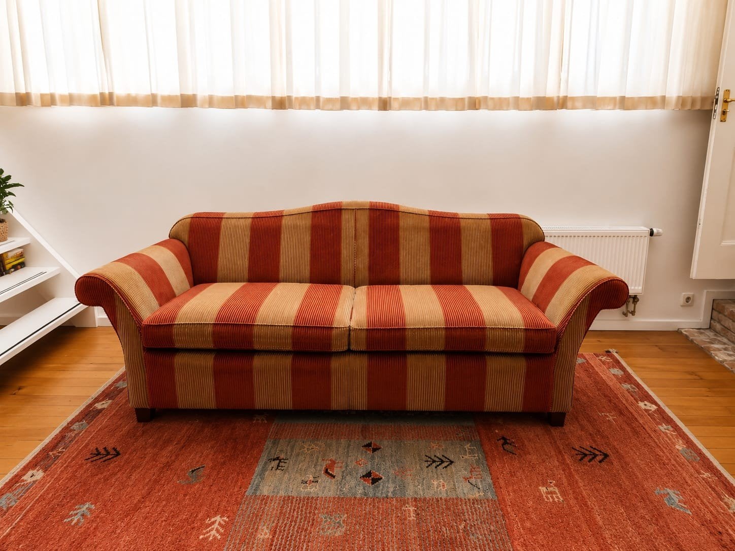 Bank met 2 p.slaapfunctie, bed verdwijnt in zitting, Ophalen, 250 tot 300 cm, 100 tot 125 cm, Driepersoons