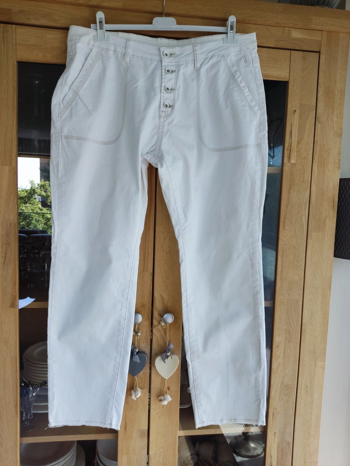 SUMMUM, BLUE DAZE, JEANS WIT., Verzenden, Wit, Zo goed als nieuw, W33 - W36 (confectie 42/44)