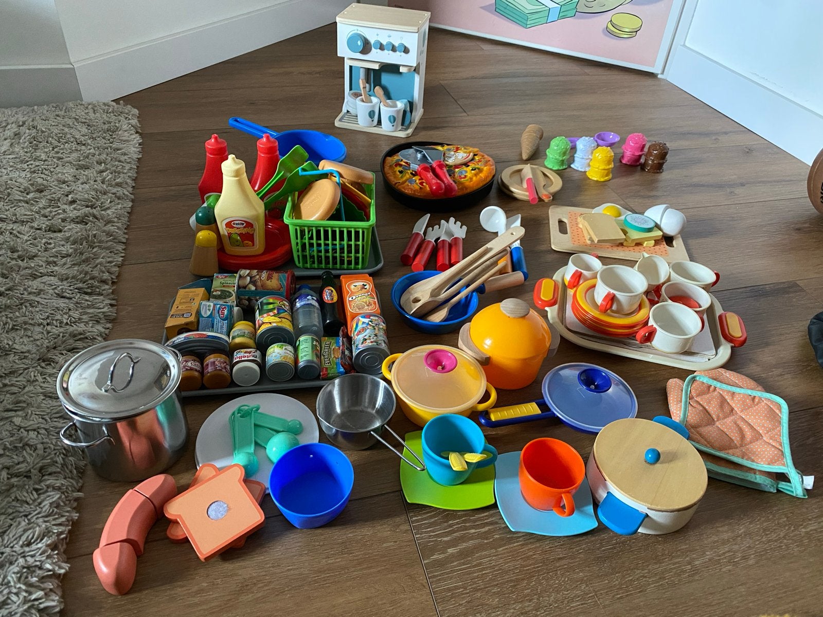 Grote speelgoedkeuken set met accessoires en kassa, Ophalen, Gebruikt, Jongen of Meisje