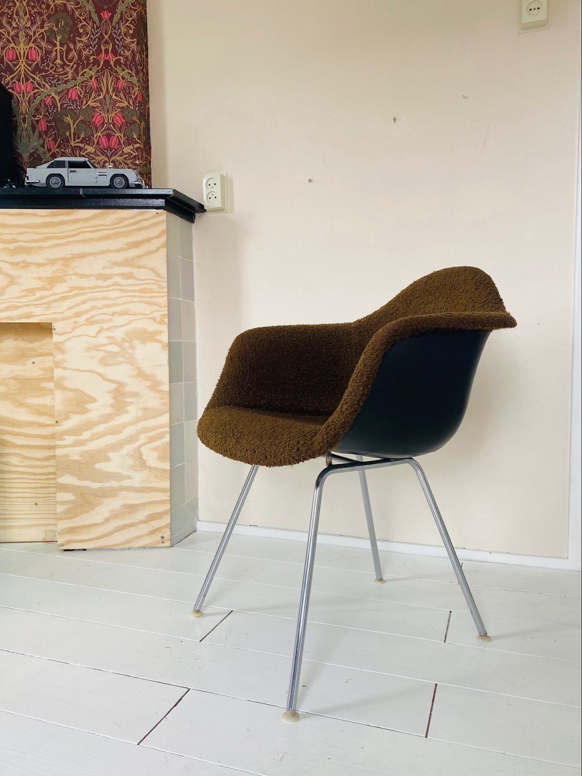 Herman Miller gestoffeerde stoel, vintage jaren 60, V-teken, Ophalen of Verzenden