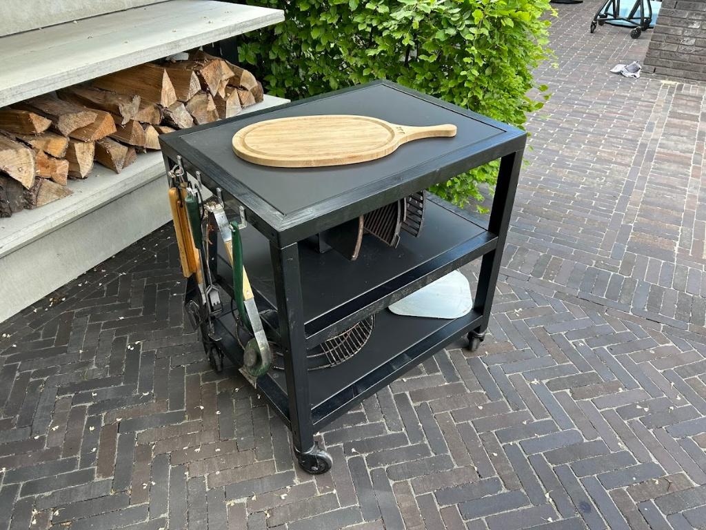 Verrijdbare BBQ werktafel, Tuin en Terras, Ophalen, Zo goed als nieuw