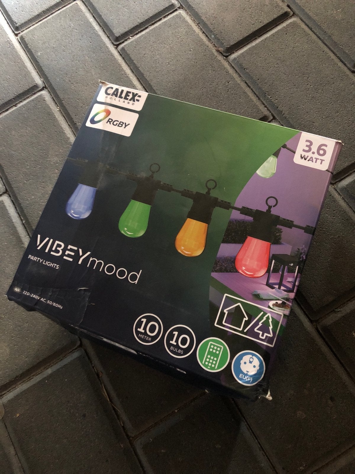 Calex Vibeymood Party Lights - 10 meter, 10 lampen, RGBY, Ophalen of Verzenden, Nieuw, Meerkleurig, Calex