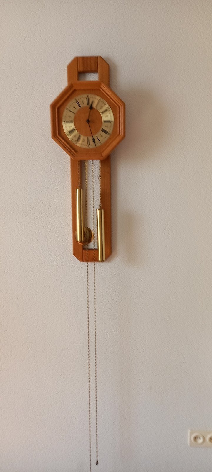 mooie licht eiken klok, Ophalen, Wandklok, Analoog, Zo goed als nieuw