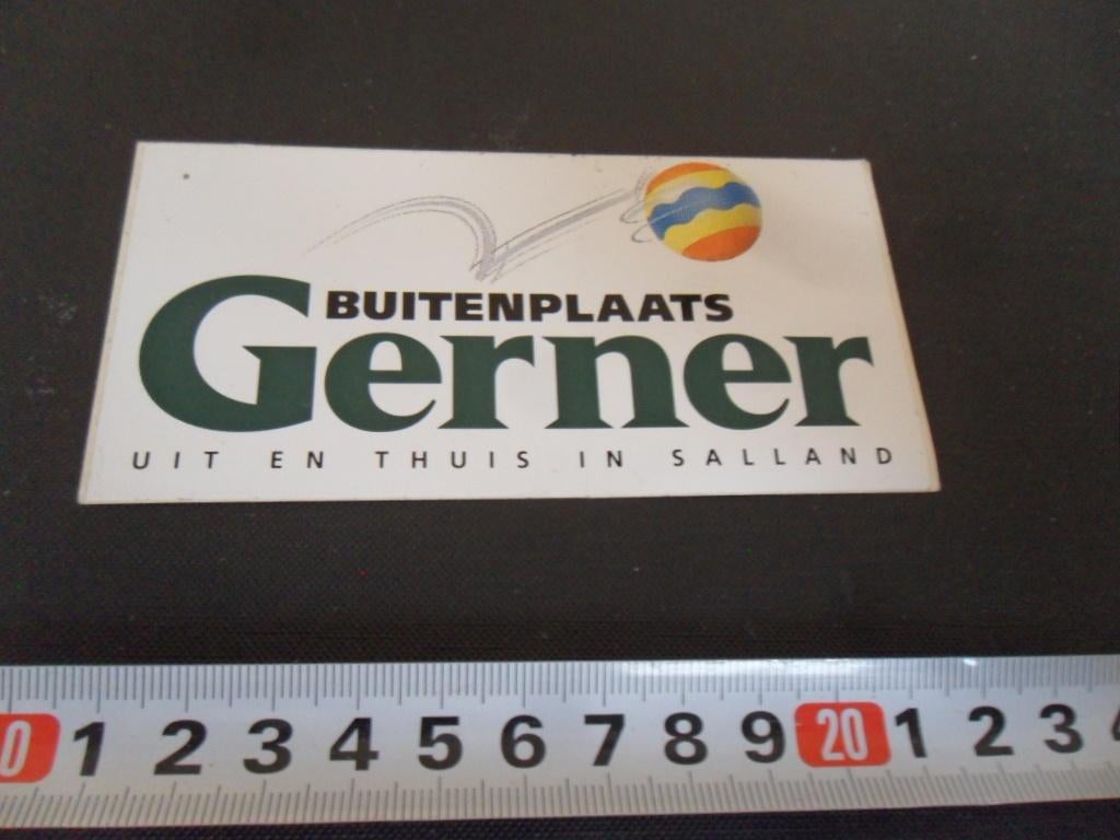 sticker Dalfsen Buitenplaats Gerner uit en thuis in Sa;;and, Ophalen, Zo goed als nieuw