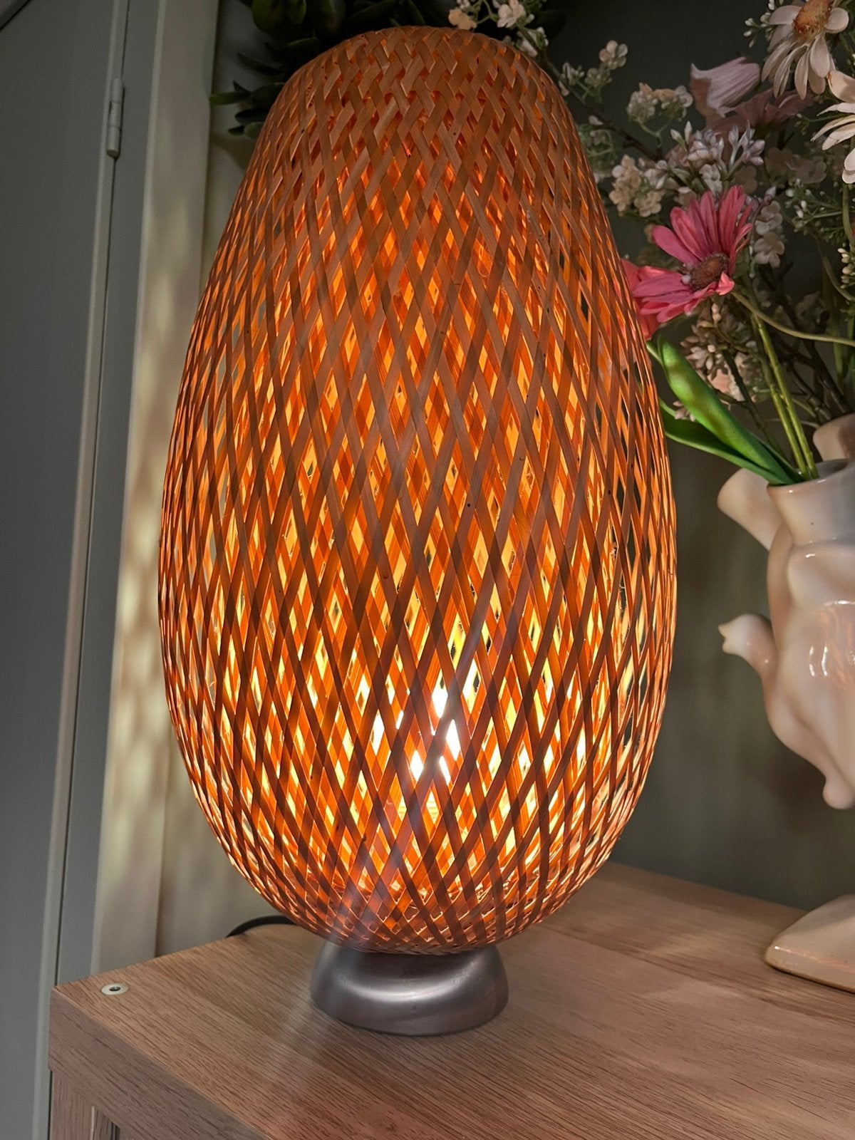 IKEA BÖJA tafellamp, Ophalen, Natuurlijk materiaal, Inclusief lichtbron, IKEA