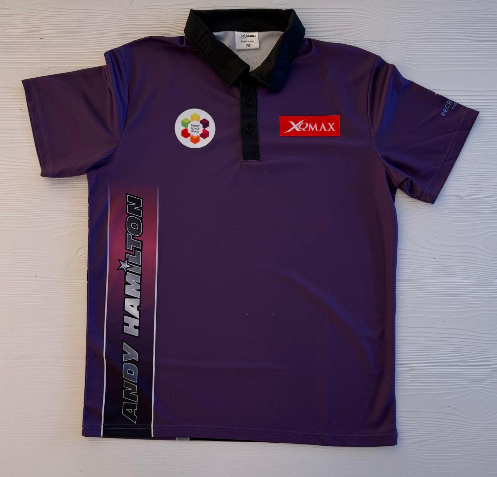 Gesigneerd dartshirt Andy Hamilton (M) zonder COA, Verzenden, Zo goed als nieuw, Overige sporten, Shirt