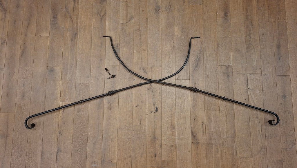 Spaanse tafel-ijzers, smeedijzeren kruisverbinding, fiadores, Huis en Inrichting, Tafels | Eettafels, Ophalen, Rechthoekig, 200 cm of meer