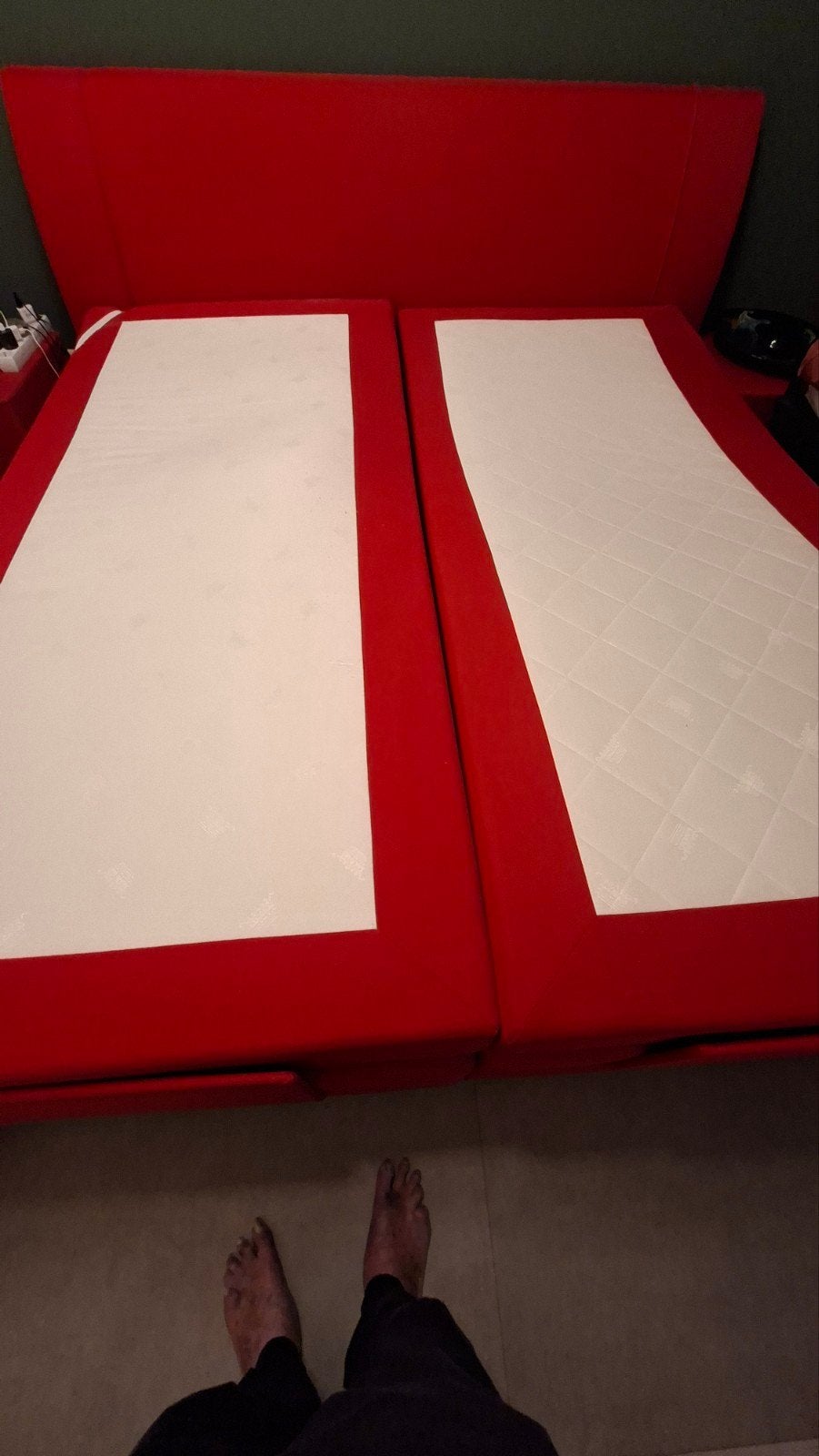 Volledig electrische boxspring.Gedemonteerd 180  200 cm, Ophalen, Gebruikt, Tweepersoons, 180 cm