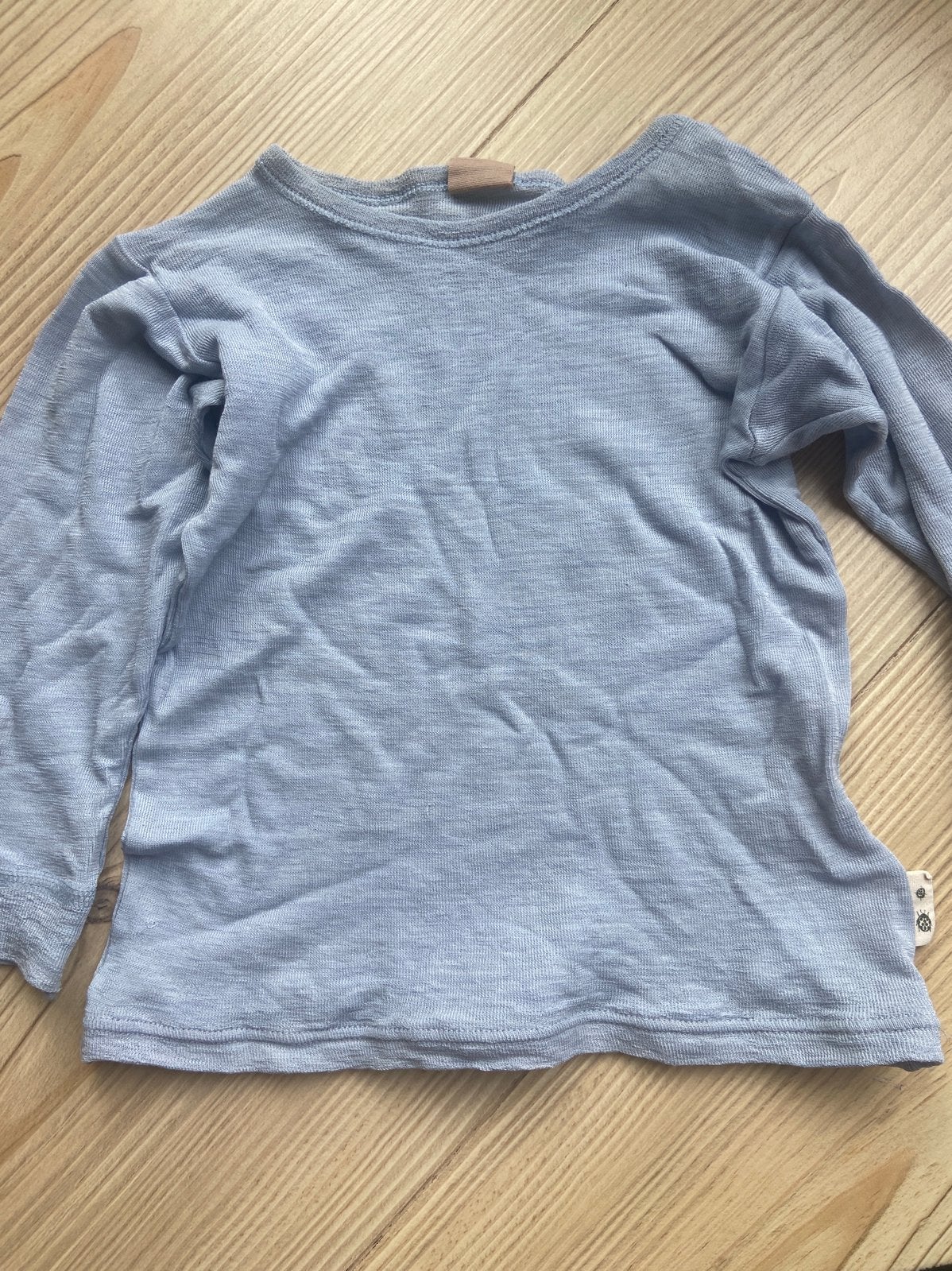 Dilling - wol/zijde longsleeve blauw maat 92, Ophalen of Verzenden, Gebruikt, Jongen of Meisje, Shirt of Longsleeve