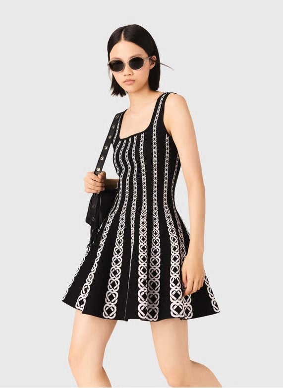 Maje Jacquard Dress – Nieuw met kaartje – Maat 38, Ophalen of Verzenden, Nieuw, Maat 38/40 (M), Zwart