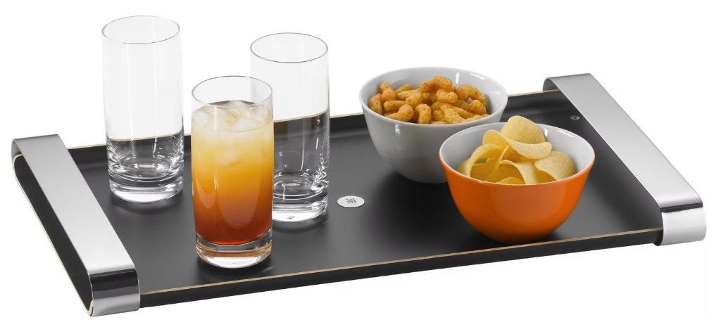 WMF Dienblad CLUB, Zwart met 18/10 Cromargan Stainless Steel, Huis en Inrichting, Ophalen, Zo goed als nieuw, Dienblad, Rechthoekig