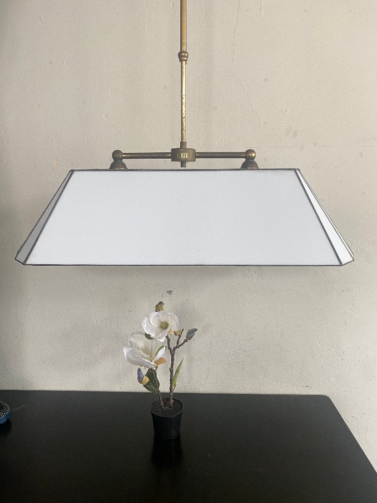 vintage hanglamp tafellamp, Ophalen, Gebruikt, Vintage, Glas