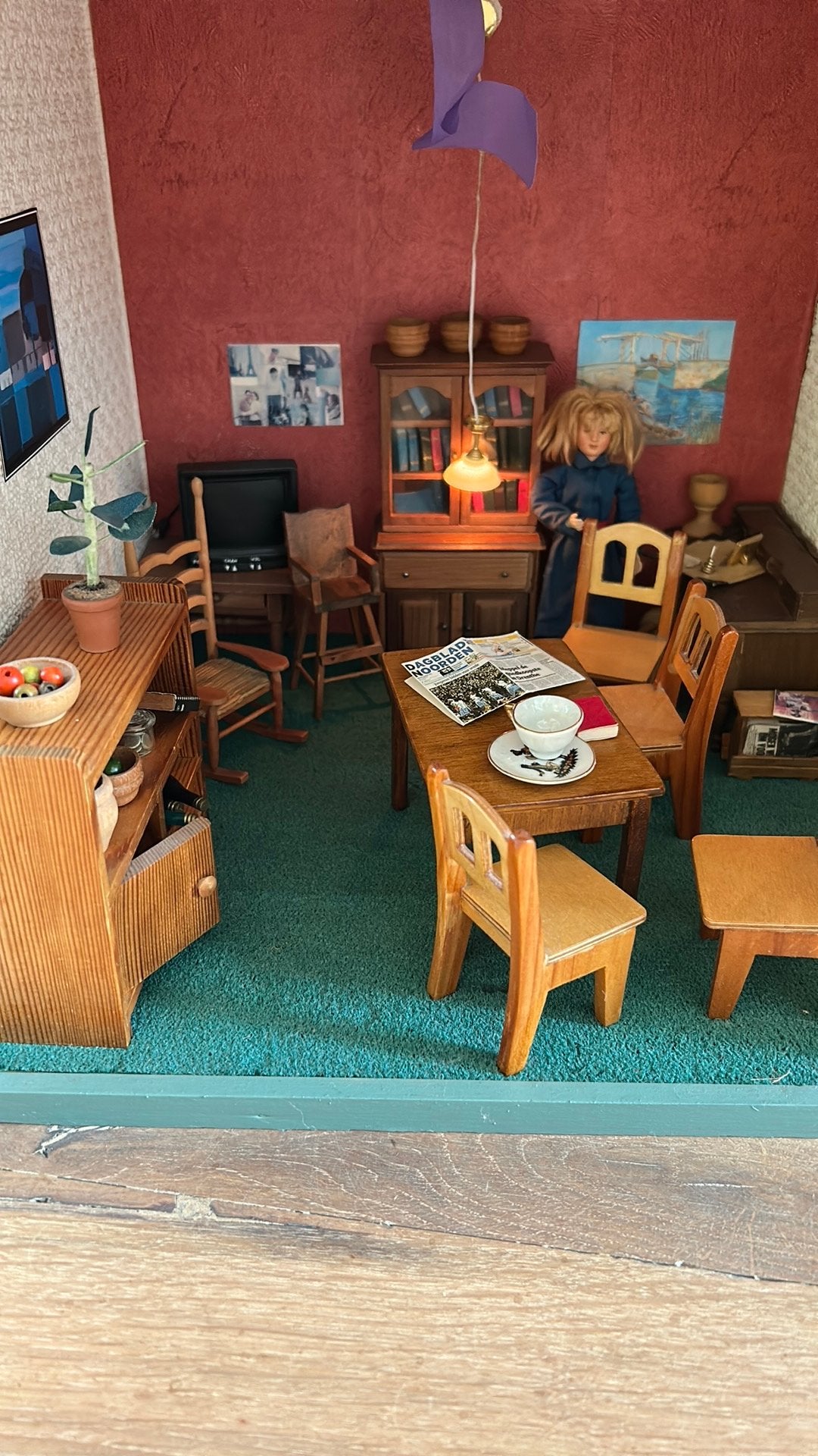 Woonkamer poppenhuis 1:12, Ophalen of Verzenden, Zo goed als nieuw, Poppenhuis