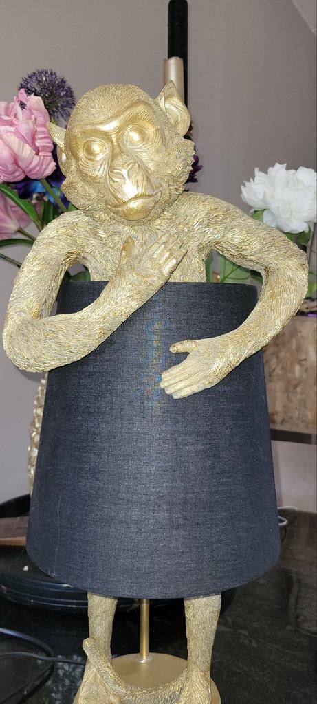 Countryfield Tafellamp Aap Orwell Goud 59CM, Ophalen, Overige materialen, 50 tot 75 cm, Nieuw