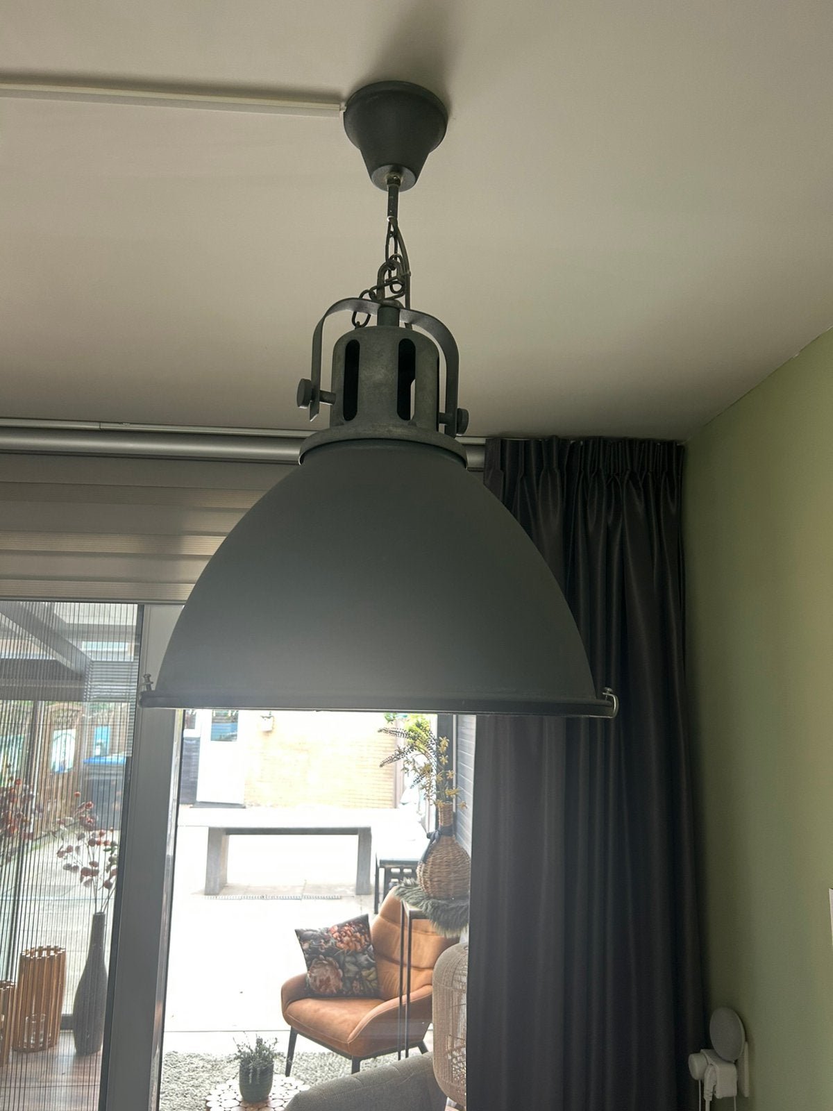 Industriële hanglamp - verstelbaar in hoogte, Ophalen of Verzenden, Gebruikt, Metaal
