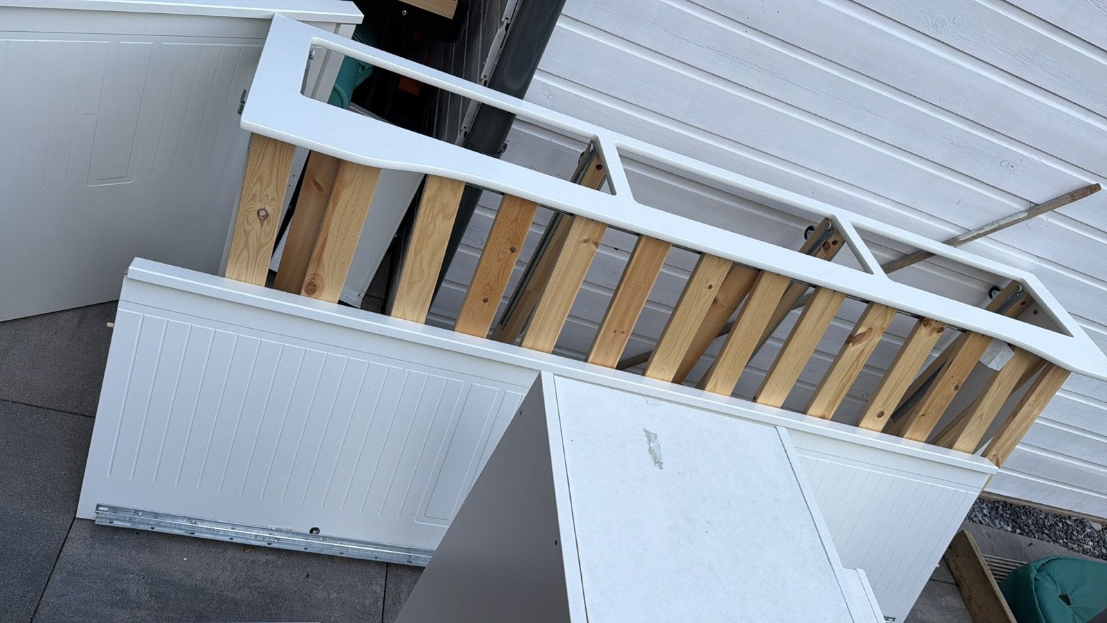 IKEA hemnes met lades bed gratis op te halen, Ophalen, Gebruikt, Wit, Tweepersoons
