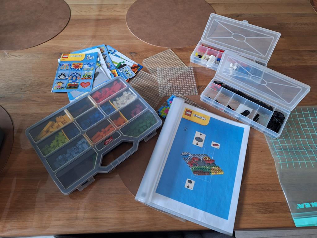 LEGO Mosaic 6163 met opbergkoffers en instructies, Ophalen of Verzenden, Gebruikt, Overige merken
