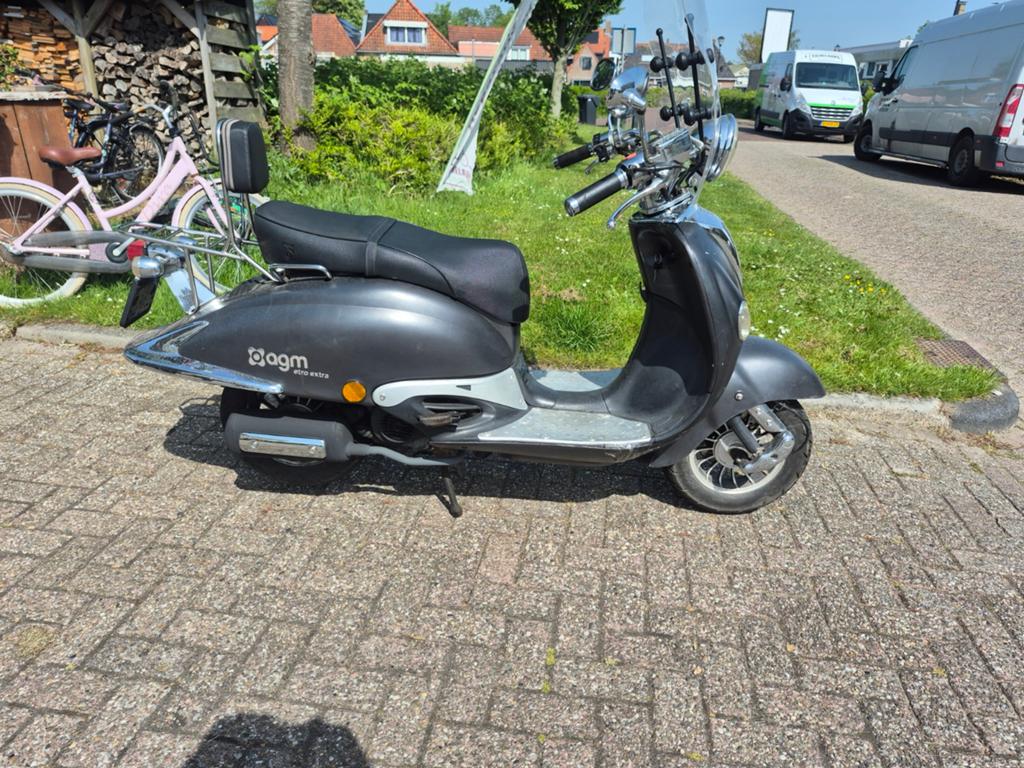 AGM Retro Scooter met nieuwe uitlaat - Rijdt goed!, Ophalen of Verzenden, Gebruikt