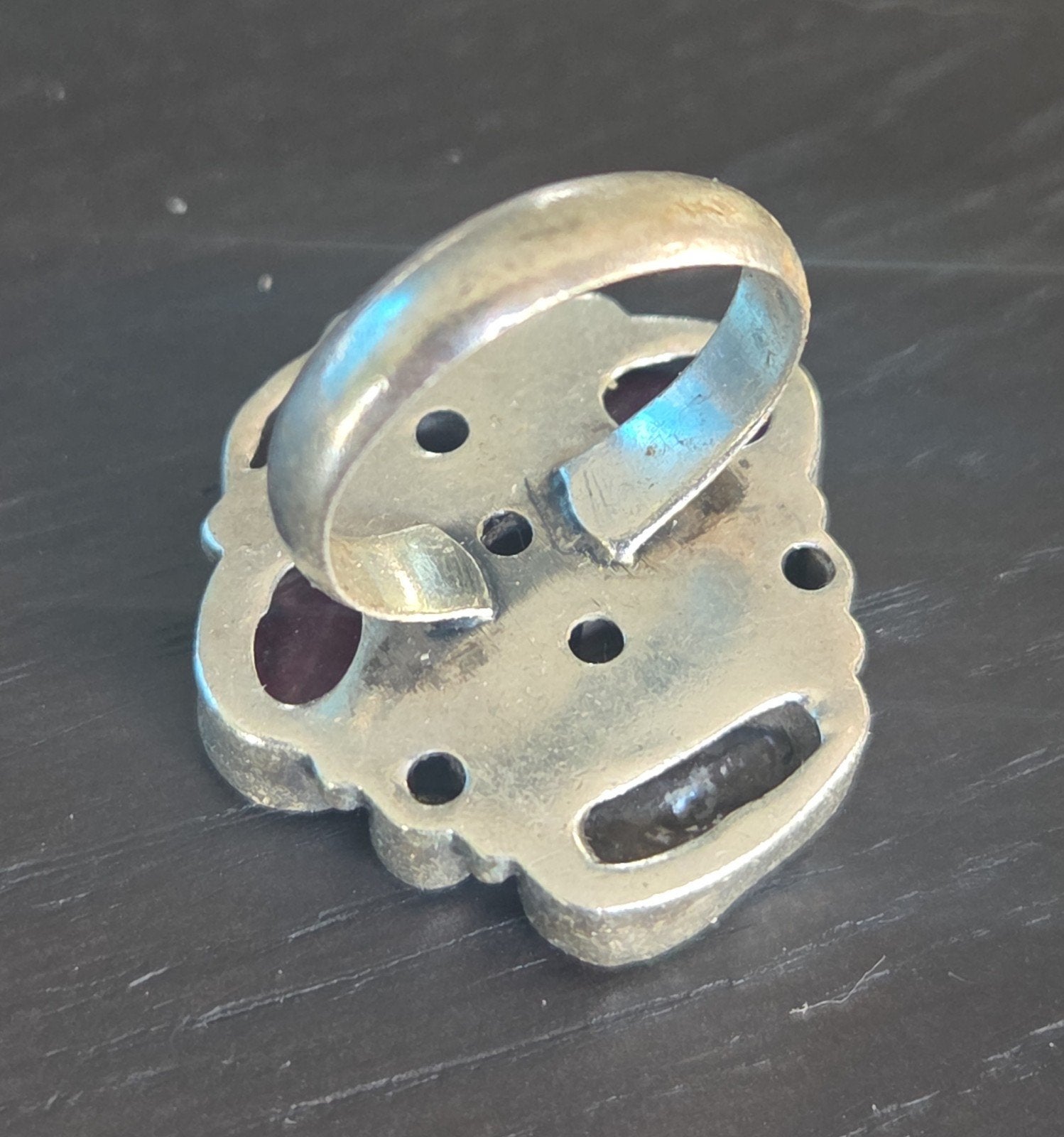 vintage handgemaakte sterling zilveren ring en hanger, Ophalen of Verzenden, Zo goed als nieuw, X, Dame