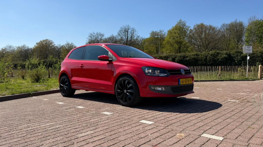 Volkswagen Polo 1.4 16V FSI 63KW Rood, Voorwielaandrijving, 970 kg, 40 €/maand, 4 cilinders