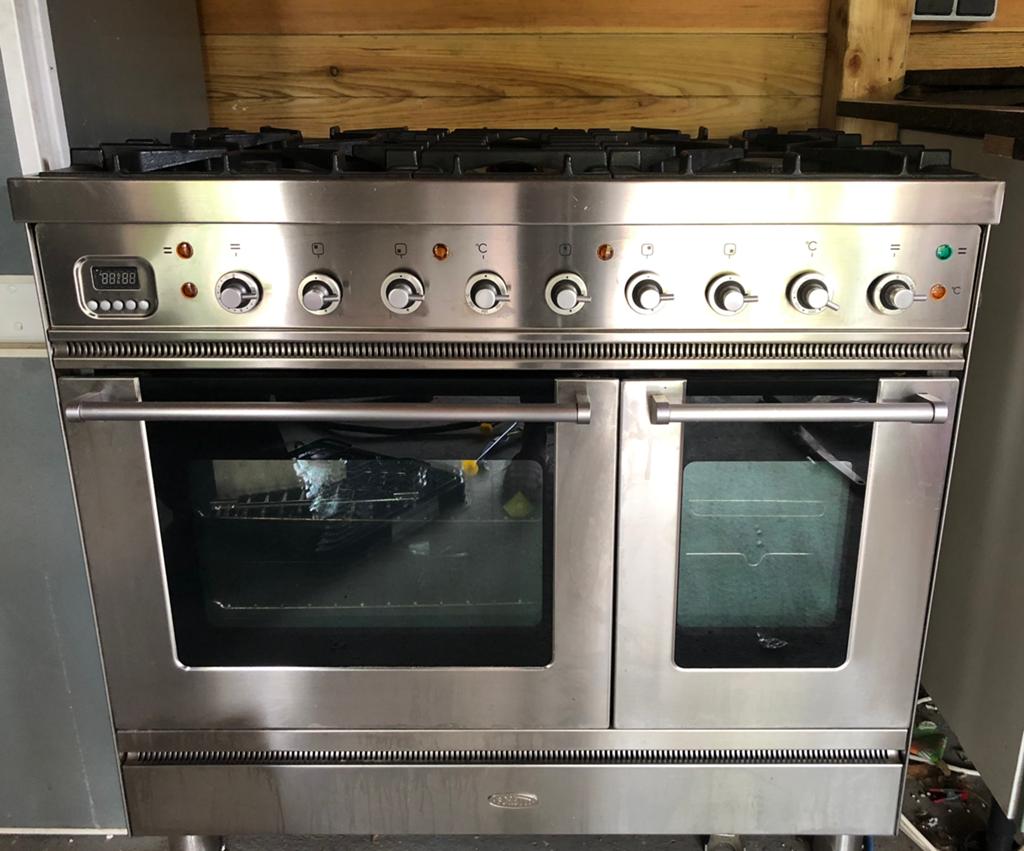 Boretti gasfornuis 5 pits en dubbele oven, Ophalen, Gebruikt, 60 cm of meer, Gas
