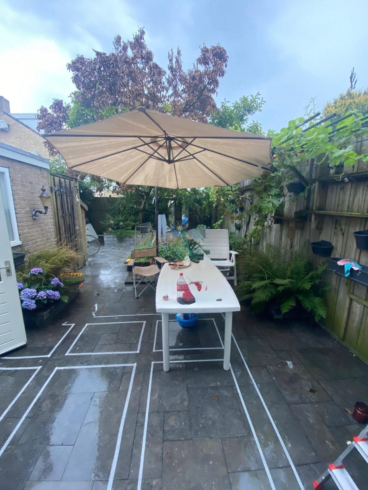 Grote zweefparasol