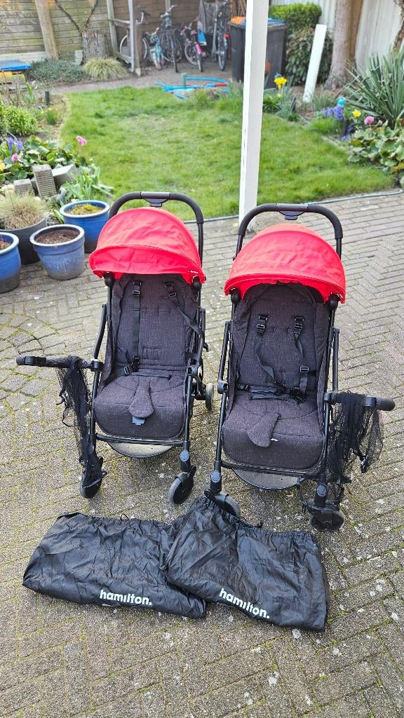 Twee Hamilton reisbuggies, Kinderen en Baby's, Buggy's, Ophalen, Gebruikt, Overige merken, Verstelbare rugleuning