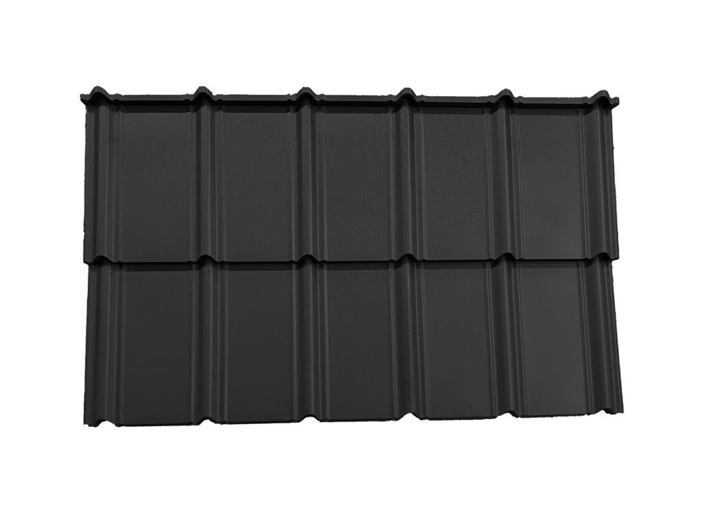 Stalen dakpanplaten, praktisch formaat van 1110x720mm, zwart, Dakplaat of Dakpanplaat, Zwart, Nieuw, Ophalen of Verzenden