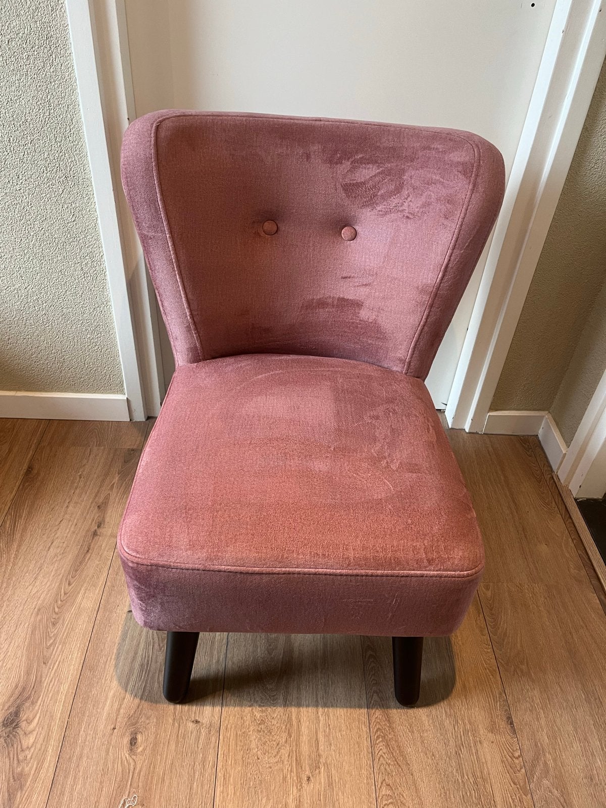 Roze fauteuil Halmstad - Leen Bakker, Ophalen, Minder dan 75 cm, Zo goed als nieuw, Stof
