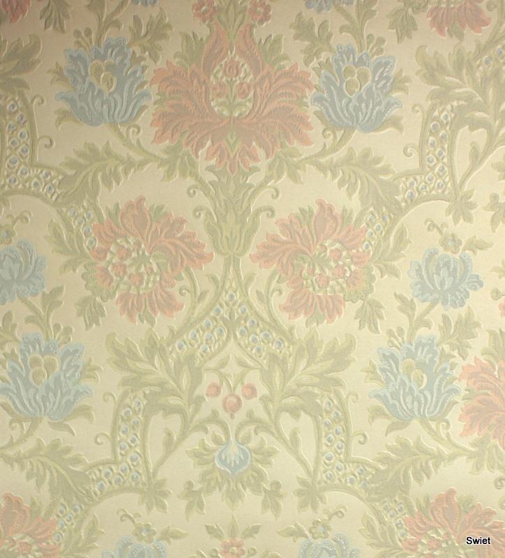 8171 pastel jaren 50 50s bloemrijk behang swiet, Huis en Inrichting, Stoffering | Behang, Ophalen of Verzenden, Minder dan 10 m²