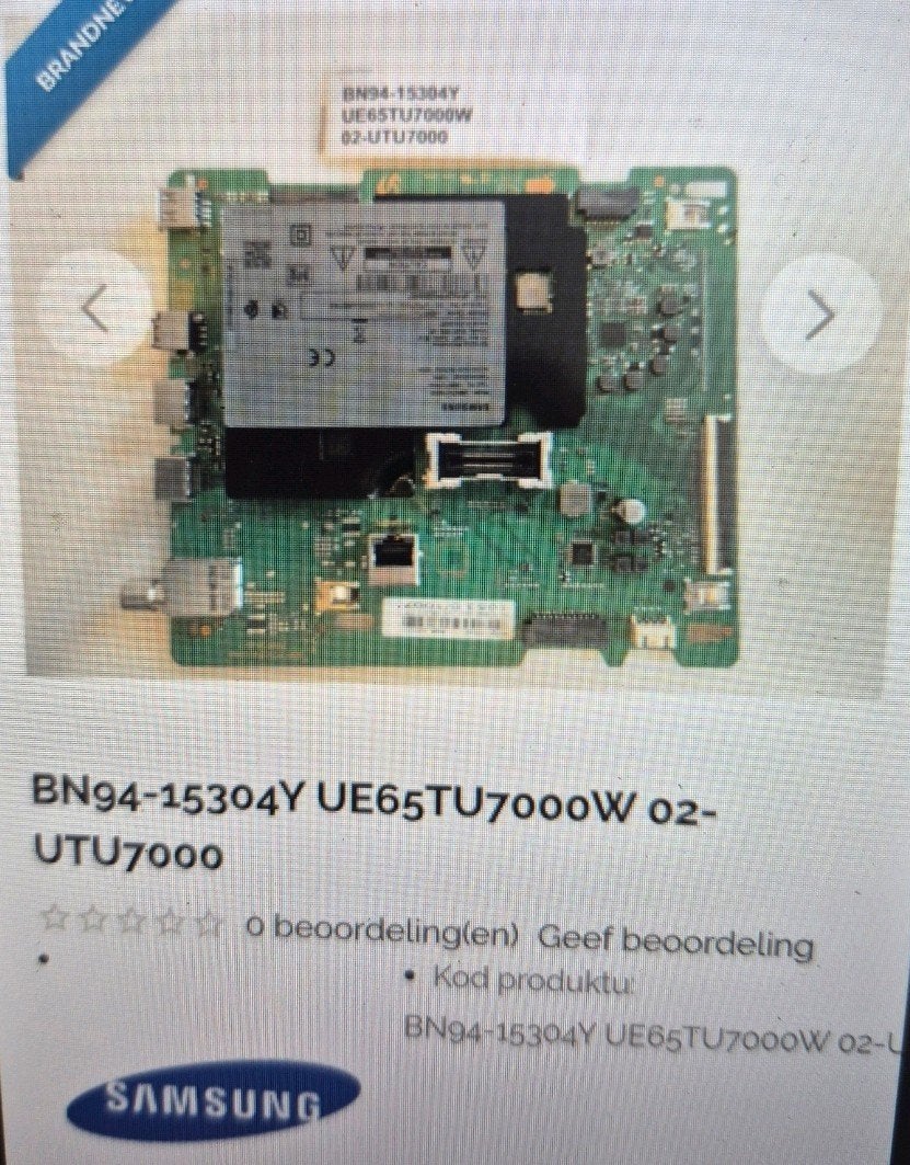 Samsung Mainboard BN94-15304Y UE65TU7000W 02-UTU7000, Audio, Tv en Foto, Televisies, Ophalen of Verzenden, 100 cm of meer, 50 Hz