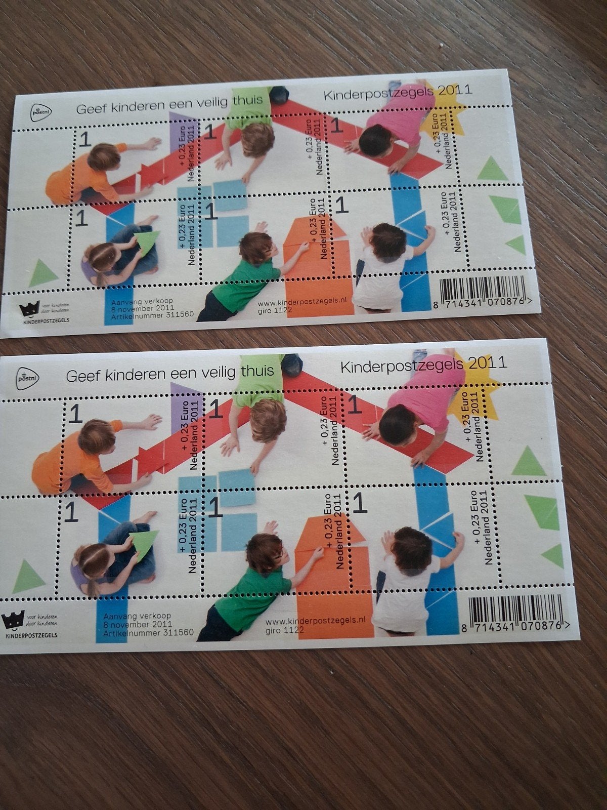 12 kinderpostzegels nr 1  waarde € 16.80, Verzenden, Na 1940, Postfris