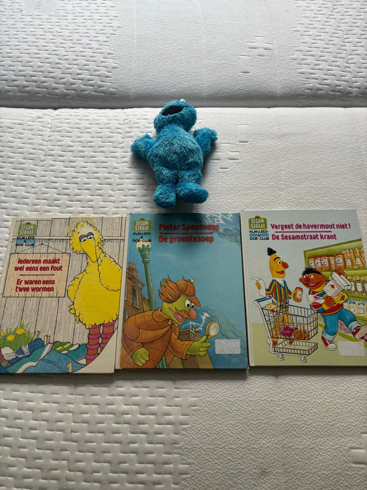Sesamstraat boeken en Koekiemonster knuffel, Ophalen of Verzenden, Gebruikt, Overige typen