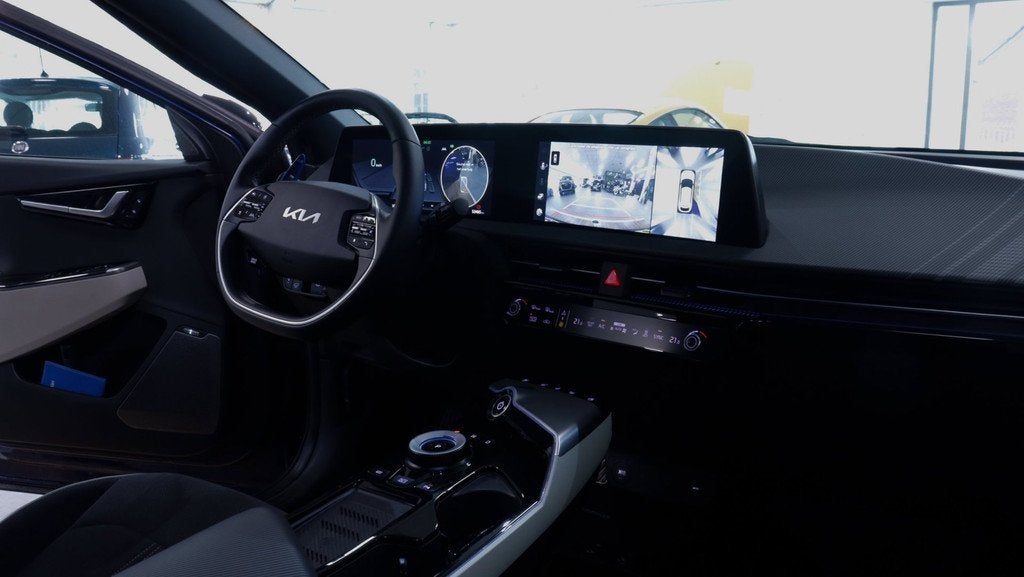 Kia EV6 GT-Line 77.4 kWh 360/Meridian/Trekhaak/Stoelkoeling/, Automaat, Stof, Gebruikt, Zwart