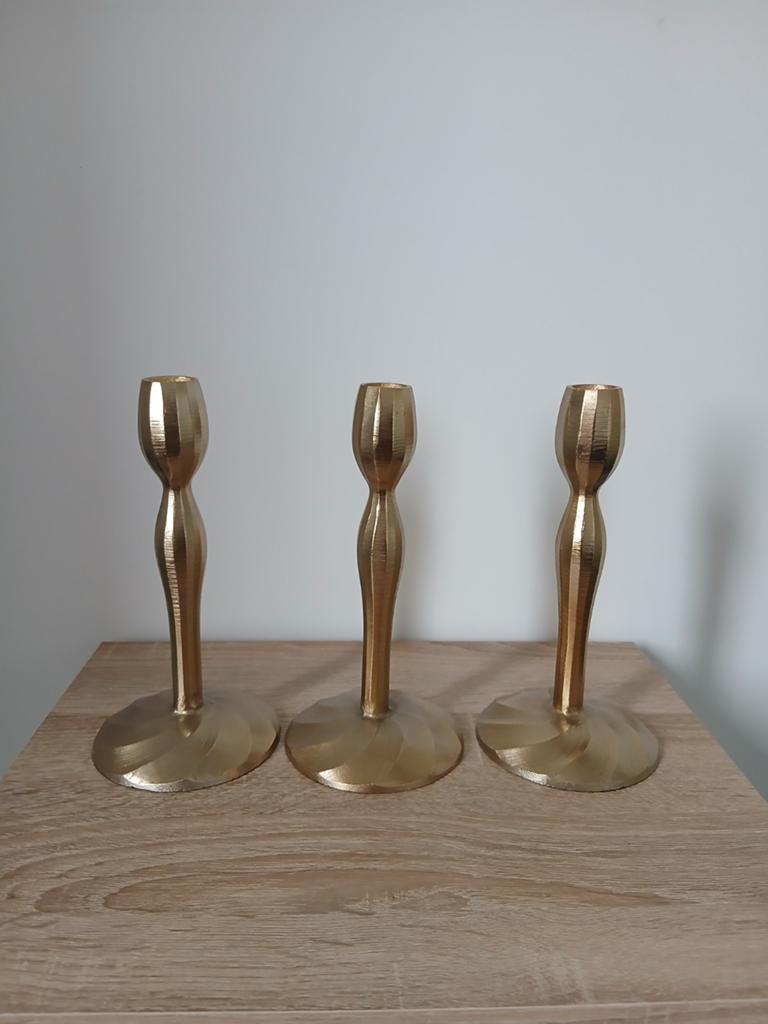 Nieuw! Riverdale gouden kandelaars 21 cm, Ophalen of Verzenden