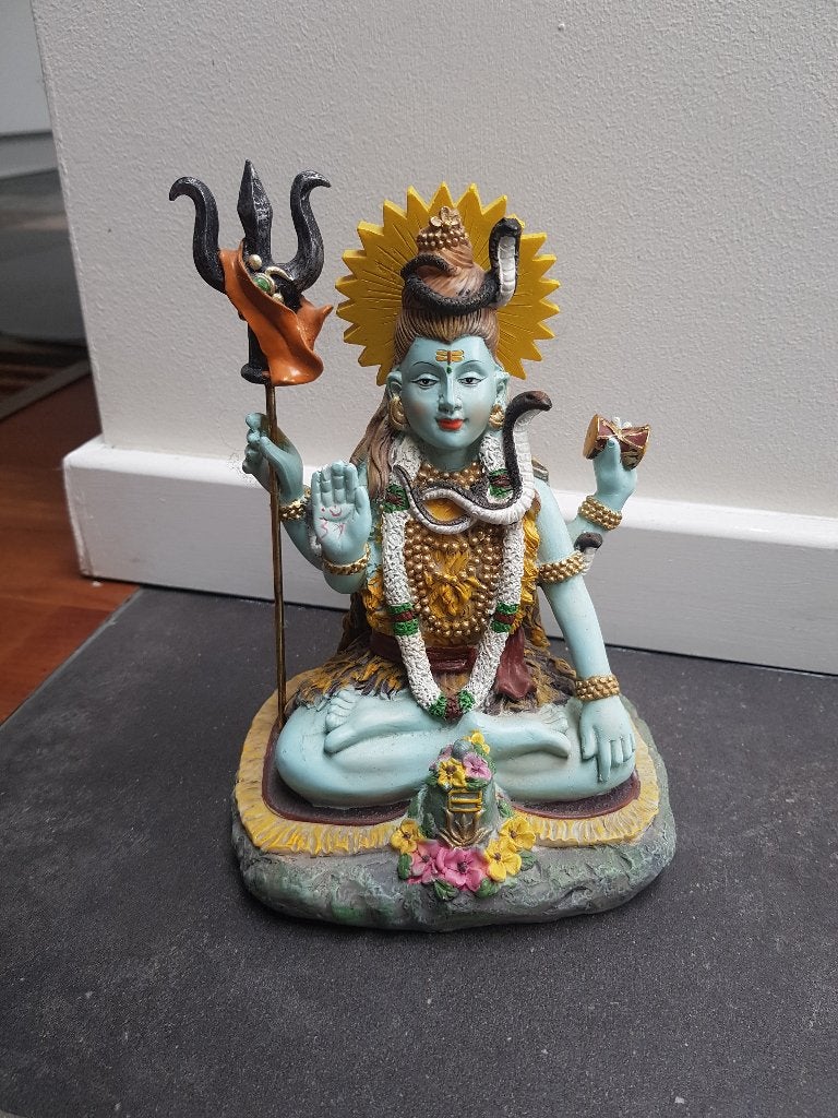 shiva beeld, Oosters, 14 cm, Meerkleurig, Steen/keramiek
